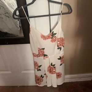 Formal Pink flowered white dress!!